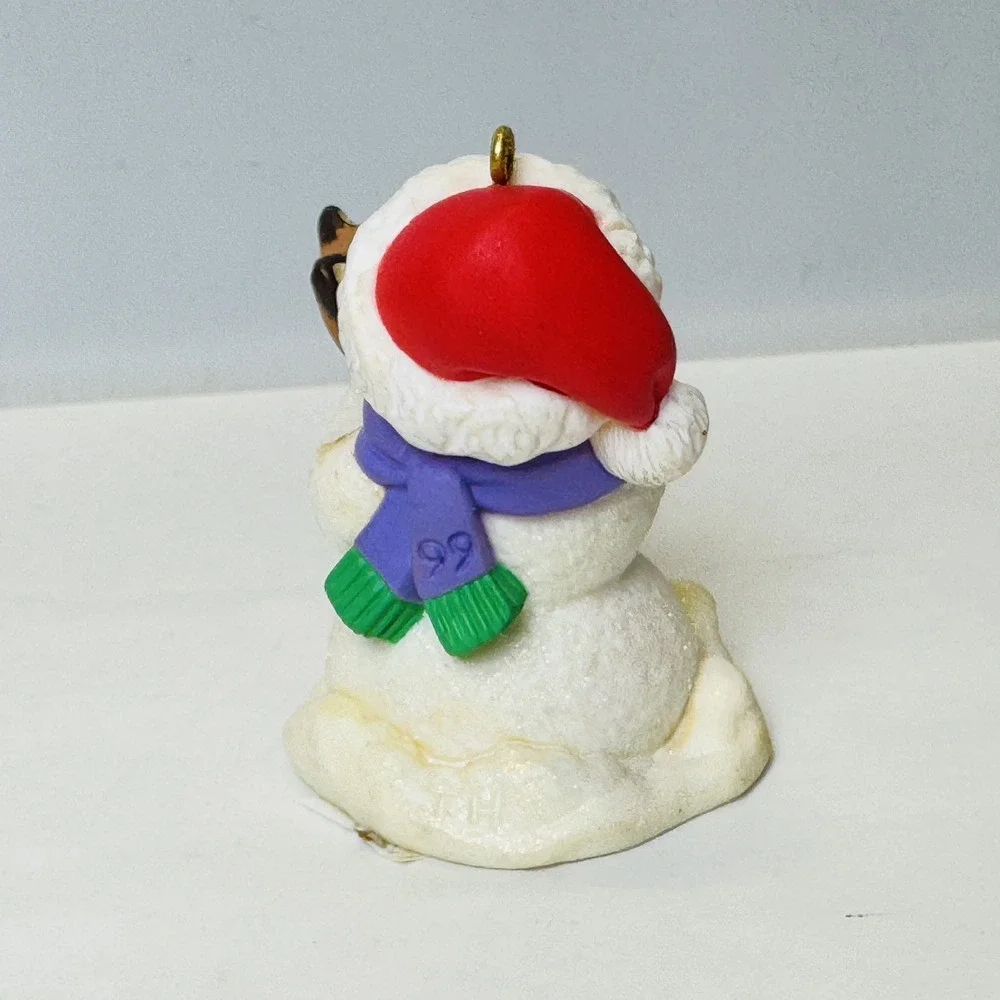 Snow Buddies Christmas Ornament‎ Snowman With Fox 1999 Vtg